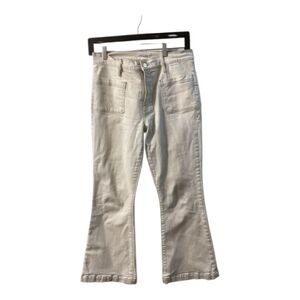 Frame Denim Le Bardot Crop‎ Cream Flare Jeans